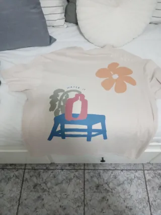 Lote 4 Camisetas Hombre Verde y beige