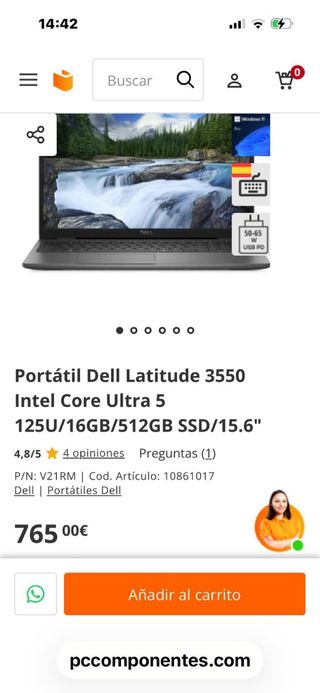 Portátil Dell Latitude 3550 Nuevo