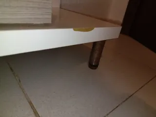 Mesa auxiliar madera y metal