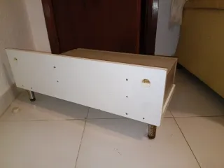 Mesa auxiliar madera y metal