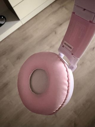 Cascos Bluetooth Niña con Luces Rosa y Blanco