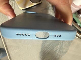 Capa Silicone iPhone 13 MagSafe Azul