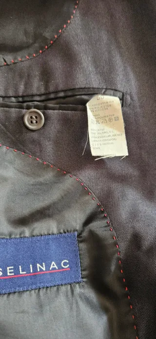 Traje de chaqueta gris oscuro hombre