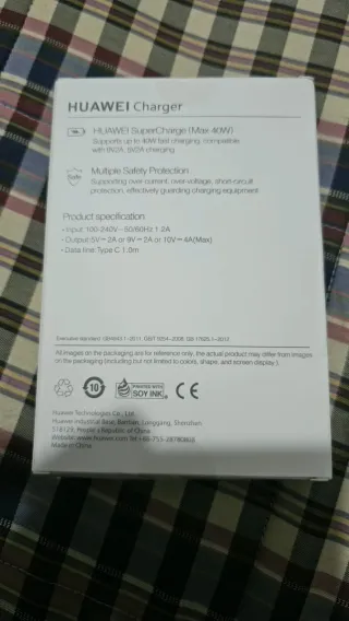 Carregador Huawei SuperCharge 40W USB-C