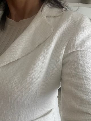 Americana tweed blanca