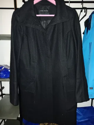 Abrigo Zara Negro Mujer talla L