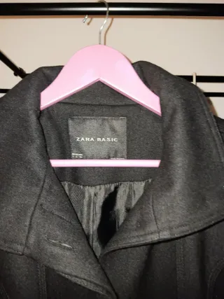 Abrigo Zara Negro Mujer talla L