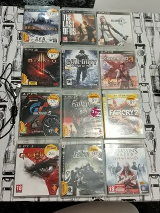 Consola PlayStation 3 Negra + 12 Juegos