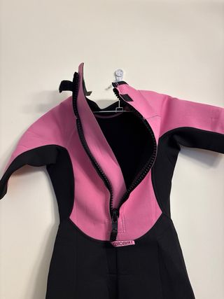 Traje neopreno niña Tribord rosa y negro