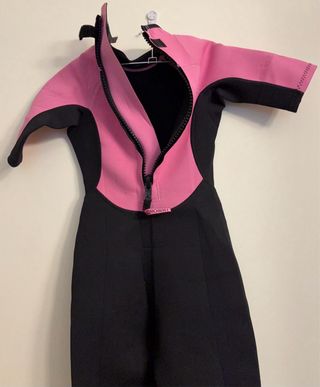 Traje neopreno niña Tribord rosa y negro
