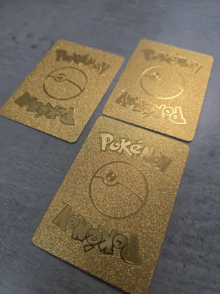 Cromos Mew y Mewtwo y blastoise Dorados