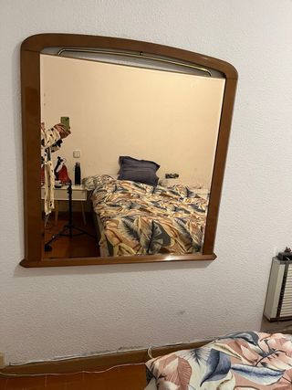 Espejo de madera y cristal