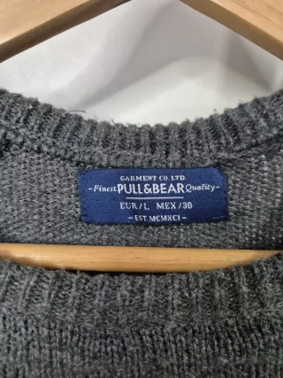 Sudadera Pull&Bear Gris Talla L