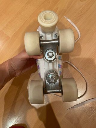 Patines Oxelo Niña Talla 31 Blancos + protecciones
