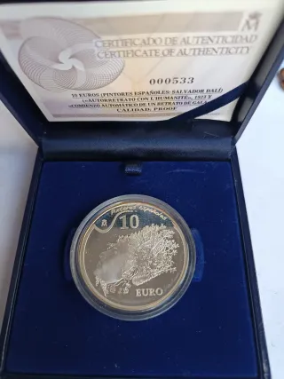 Moneda 10 Euros Plata 2009 Salvador Dalí