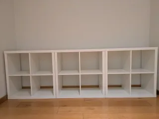 3 Estanterías Kallax Blancas Ikea