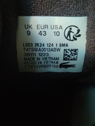 Zapatillas Lacoste Talla 43