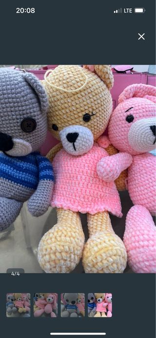 3 Muñecos Amigurumi Crochet