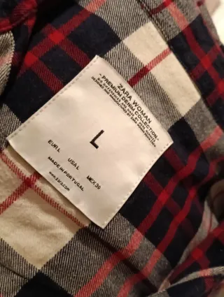 Camisa Zara cuadros talla L