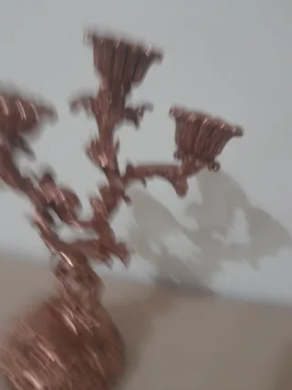 Portacandele resina oro