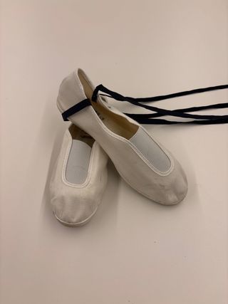 Bailarinas de tela con cintas