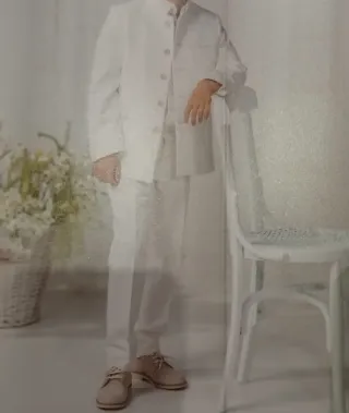 Traje de Comunión Blanco Niño de lino.
