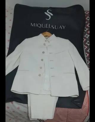 Traje de Comunión Blanco Niño de lino.