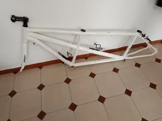 Cuadro Tándem Carretera/Gravel Blanco