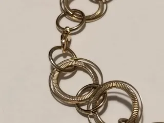 Conjunto collar y pulsera eslabones dorados