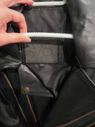 Chaqueta Cuero Vacuno Argentino Negra