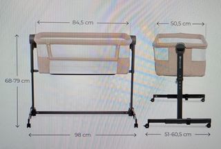 Cuna colecho elevable adaptable