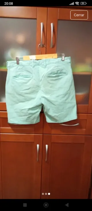 Vaqueros cortos verdes