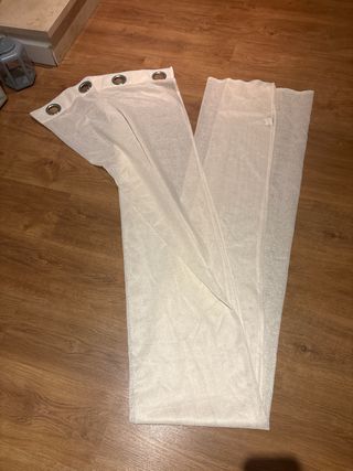 Cortina Visillo Deconovo Lino Azul Verde