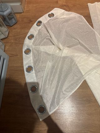 Cortina Visillo Deconovo Lino Azul Verde