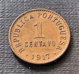 Portugal 1 Centavo 1917 Moneda