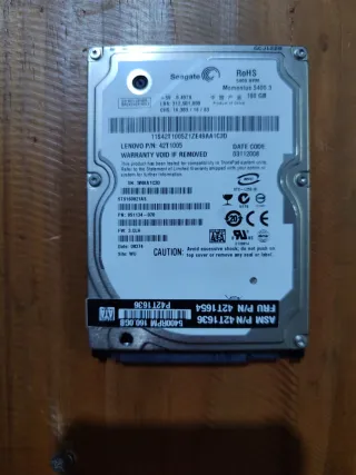 Disco Duro HDD Seagate 160 GB 2,5"