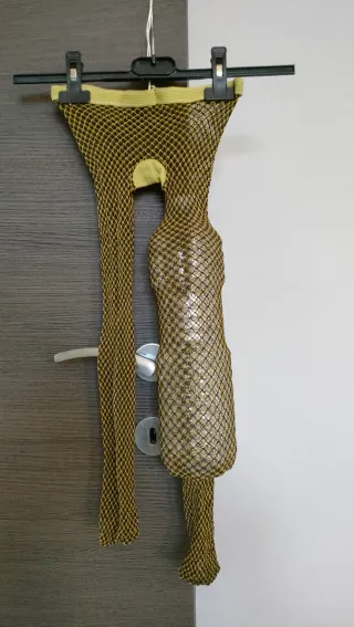 Collant a rete bicolore Tg S