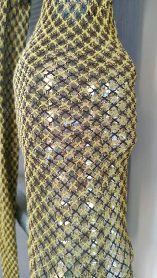 Collant a rete bicolore Tg S