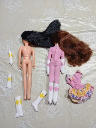 Coppia bambole Power Rangers anni '90