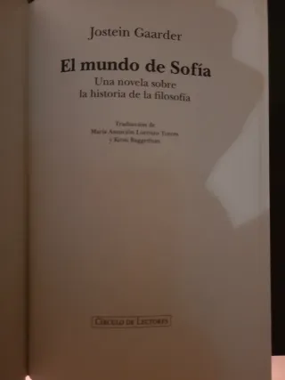 El mundo de Sofía: una novela sobre la historia...