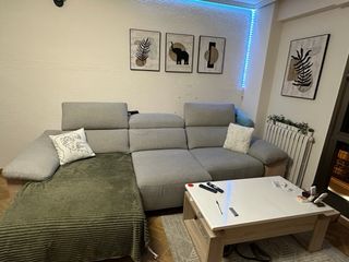 Sofá chaise longue eléctrico gris