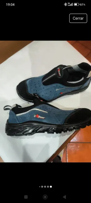 Zapatos de seguridad U-Power azules y negros