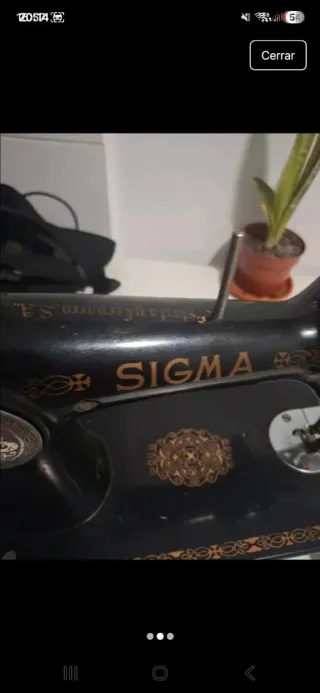 Máquina de coser antigua Sigma