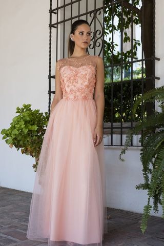 Vestido Largo Rosa Ana Torres
