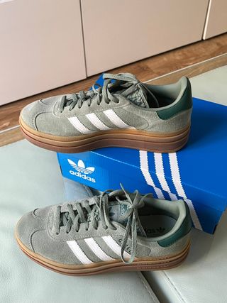 Adidas Gazelle Bold Mujer Verde/Marrón