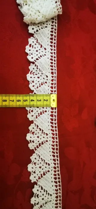 Lote 5 puntillas ganchillo hechas a mano. NUEVAS.