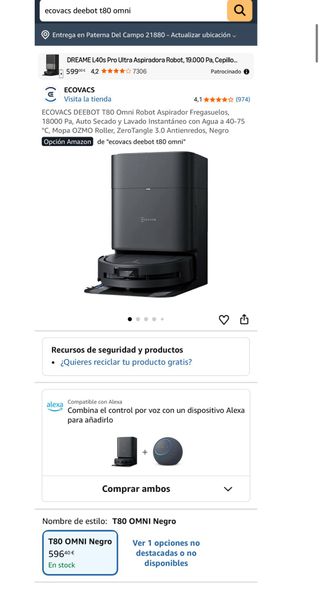 ECOVACS DEEBOT T80 Omni Robot Aspirador