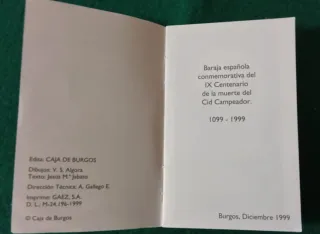 Baraja Española El Cid Campeador Fournier