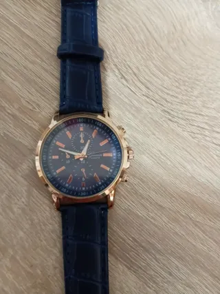 Reloj Unisex Azul y Dorado