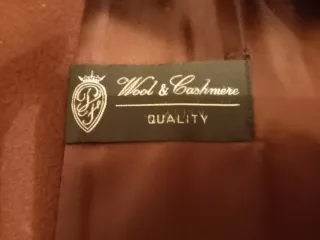 Chaquetón largo lana y cachemir y cuello pelo natu